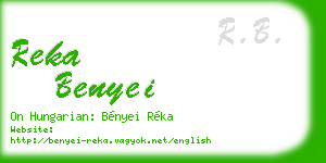 reka benyei business card